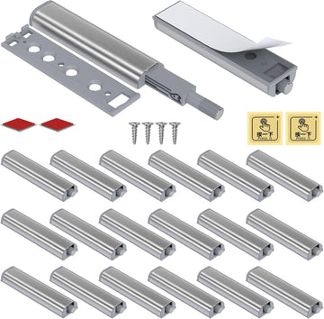 Cabinet Latch Magnetic Push Catch 20 Pack Push to Open Cabinet Hardware Spring Release Push Touch Latch Heavy Duty