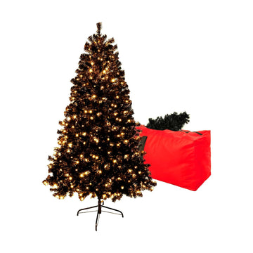 4ft Black Prelit Artificial Christmas Tree, Arbol de Navidad Fake Xmas Tree