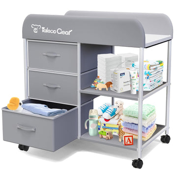 Baby Changing Table, Portable Changing Table, Diaper Changing Station with Waterproof Pad, Changing Table Dresser
