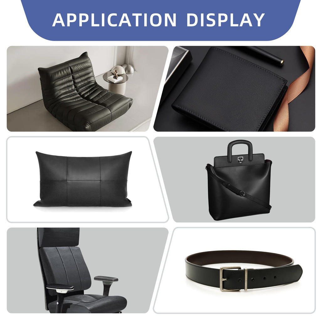 Black Faux Leather, Pleather Sheets for Crafts.