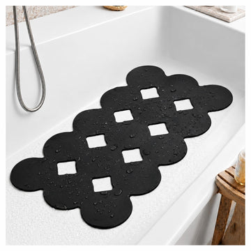 Patented Non Slip Bathtub Mat Shower Mat Bath Mat Tub Mats with Strong Suction Cups Soft Natural Rubber Bath Mat for