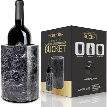 Marble Wine Chiller Bucket - Wine & Champagne Cooler for Parties, Dinner - Keep Wine & Beverages Cold, Wine Chillers