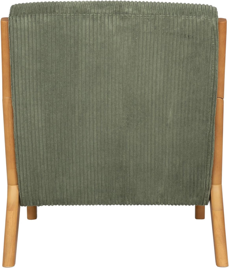 32" Plush Comfort Modern Mid-Century Tufted Armchair - Soft Fabric, Angled Back Legs & Accent Pillow s & Cozy Nooks