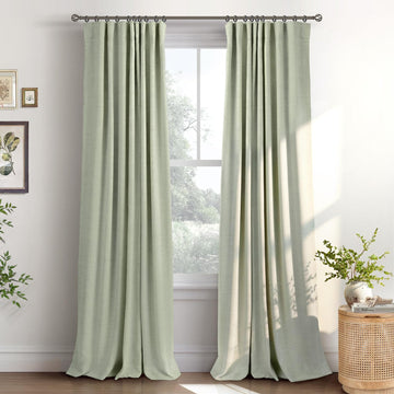 Sage Green Curtains 100% Blackout Curtains 50X72