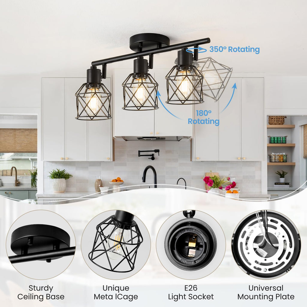 Kitchen Track Lighting, Island Lights, Farmhouse Ceiling Light