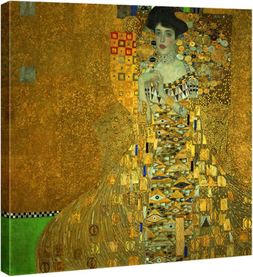 Portrait of Adele Bloch-Bauer I,1907 by Gustav Klimt Famous Paintings Canvas Wall Art Bedroom Wall Decor Canvas