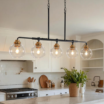 Dining Room Light Fixture 45" Farmhouse Linear Chandeliers