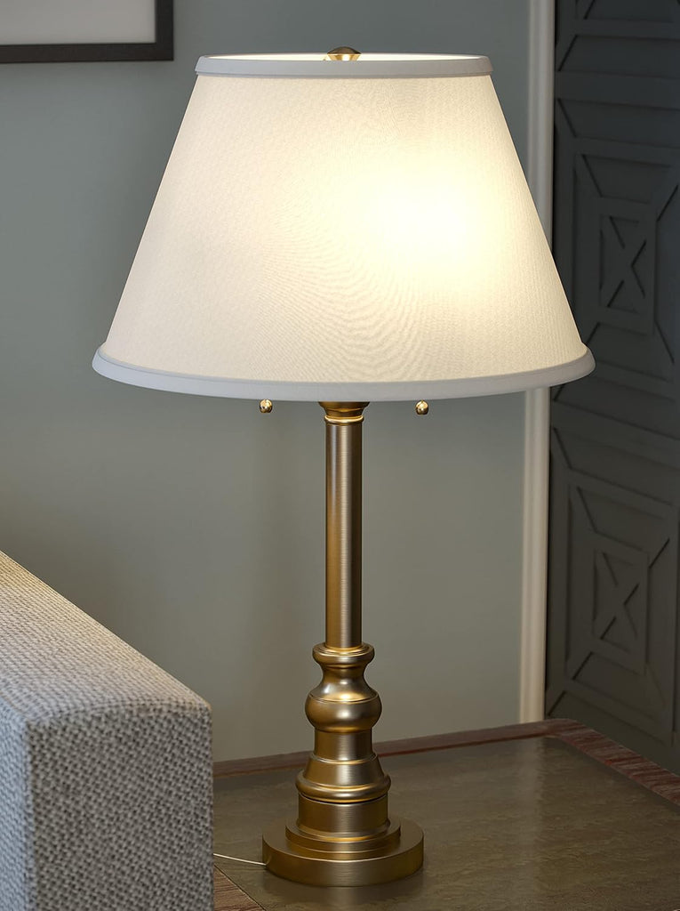 Spyglass Table Lamp with Antique Brass Finish, Classic Style, 30.5" Height, 17" Width, 17" Depth