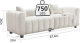 87.4" Modern 3 Seater Boucle Sofa Couch for Living Room