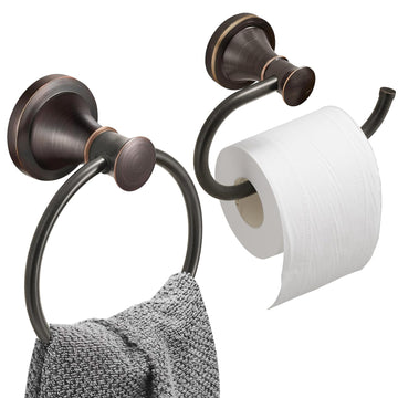 Toilet Paper Holder Towel Ring Set, Wall Mount Oil Rubbed Bronze