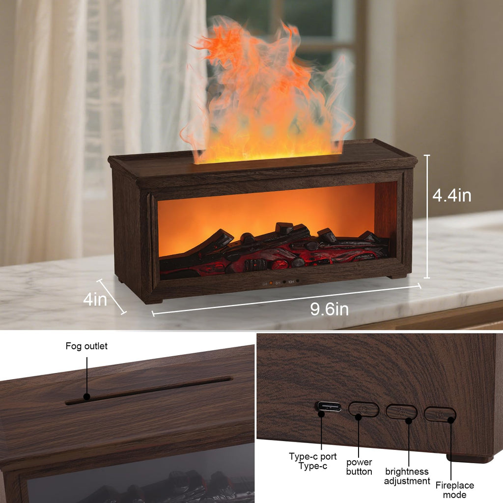 Fireplace Diffuser, Fireplace Flame Essential Oil Diffuser Humidifier