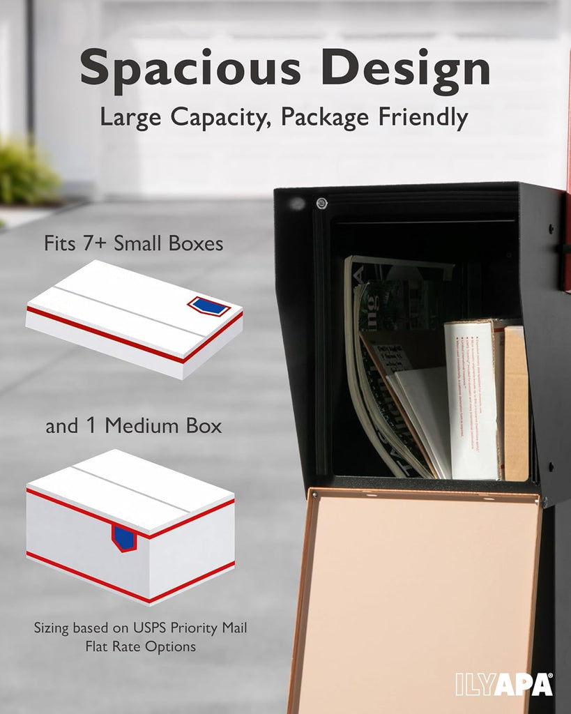 Black Modern Mailbox Post Mount Mailboxes