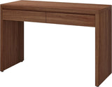 48" Modern Rectangular Wooden Home Office Desk Computer Desk Writing Table with 2 Storage Drawers, Medium Walnut