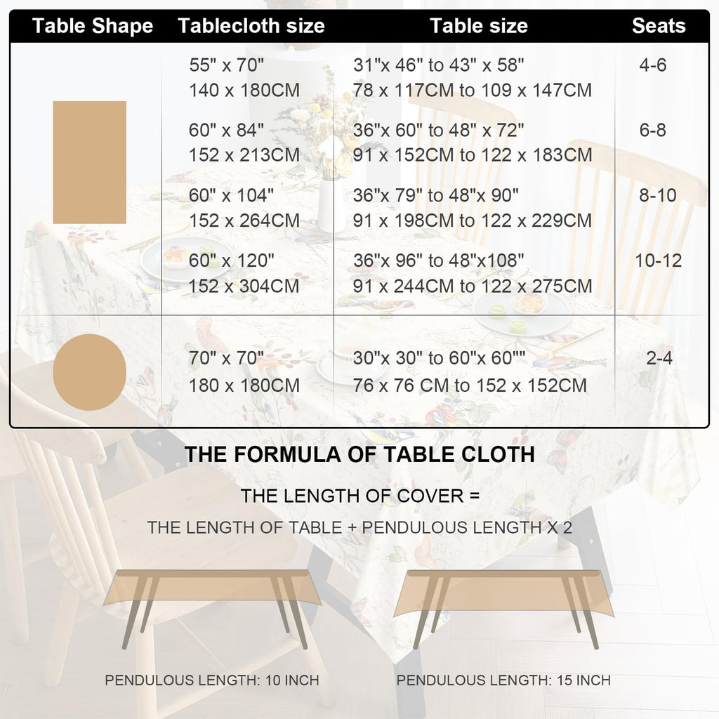 Blue Rose Tablecloth 60 x 84 Inch Rectangular, Floral Print
