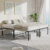 Full 18 Inch Platform Bed Frame, Heavy Duty Metal Foundation Frame, Noise-Free Sturdy Steel Slats, Underbed Storage