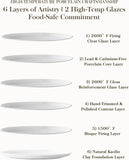 24 Pieces Gourmet Porcelain Dinnerware Sets, Premium Plates and Bowls Set, High-Fired Ceramic Dishes Set for 8