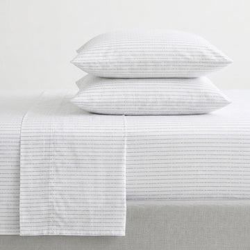 Twin Cotton Percale Sheet Set with Matching Pillowcase