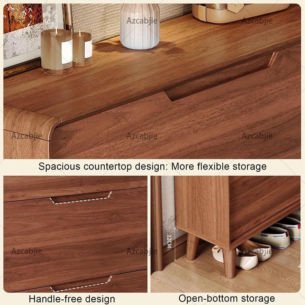 Freestanding Vertical Shoe Storage Rack 50x25x120cm | Slim Hidden Shoe Cabinet,with 3 Front Flip Drawers &