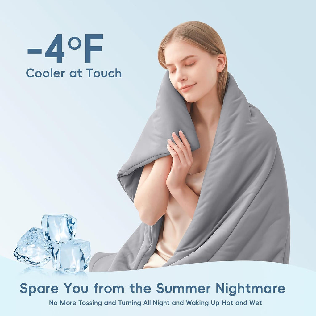 Cooling Blankets for Hot Sleepers, Luxury Lightweight Cozy Soft Throw for Night Sweats Double Sided Breathable