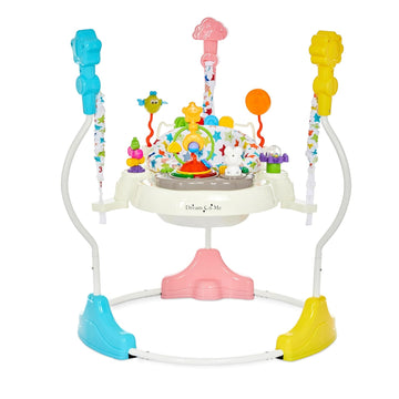 In-1 Baby Activity Center & Bouncer Jumper, 360° Rotating Seat, Height Adjustable, 12 Melodies with Lights &