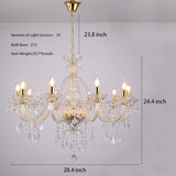 10-Light Crystal Chandelier Clear K9 Crystal Luxury Ceiling Light Fixture Flush Mount Pendant Lighting for Living Room Dining Room Bedroom Kitchen Hallway Entryway A110-B0D5WCD97Q