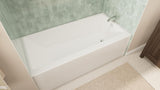 Prism 60 in. L x 32 in. W Acrylic Alcove Right-Hand Drain Bathtub, White