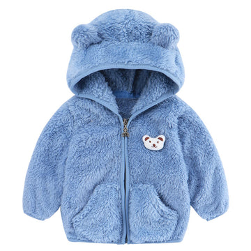 Toddler Fleece Jacket Baby Boy Winter Coat Clothes Kid Girl Sweater