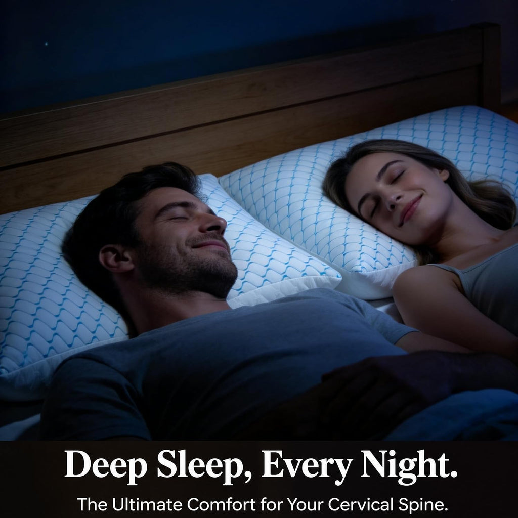 Memory Foam Pillows King Set of 2,Cooling Pillow for Side Sleepers