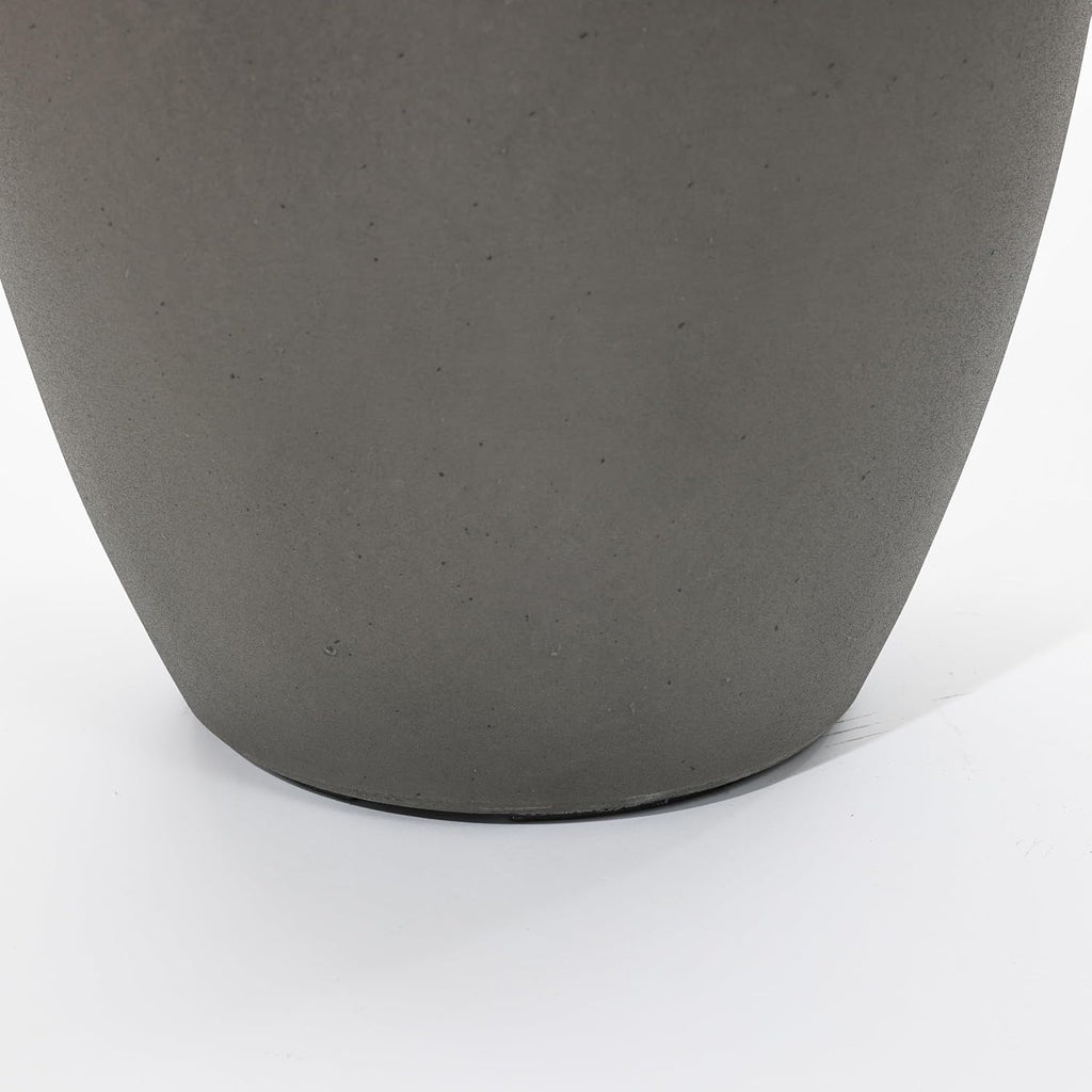 Set of 2 HDPE Tall Planters 16.5" & 13.5", Indoor Outdoor with Drainage Hole and Rubber Plug,Modern
