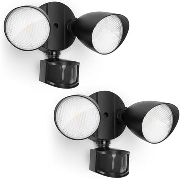 2 Pack 32W 3500 Lumen LED Security Lights Motion Sensor Light Outdoor, 5000K Daylight, IP65 Waterproof, Dusk to Dawn