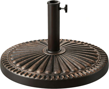 40 lb Round Heavy Duty Patio Market Table Umbrella Base Stand Weight Bronze