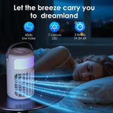 Portable Air Conditioners, Powerful Evaporative Air Cooler, 3-in-1 Personal AC Fan with Humidifier, 1500ML Tank