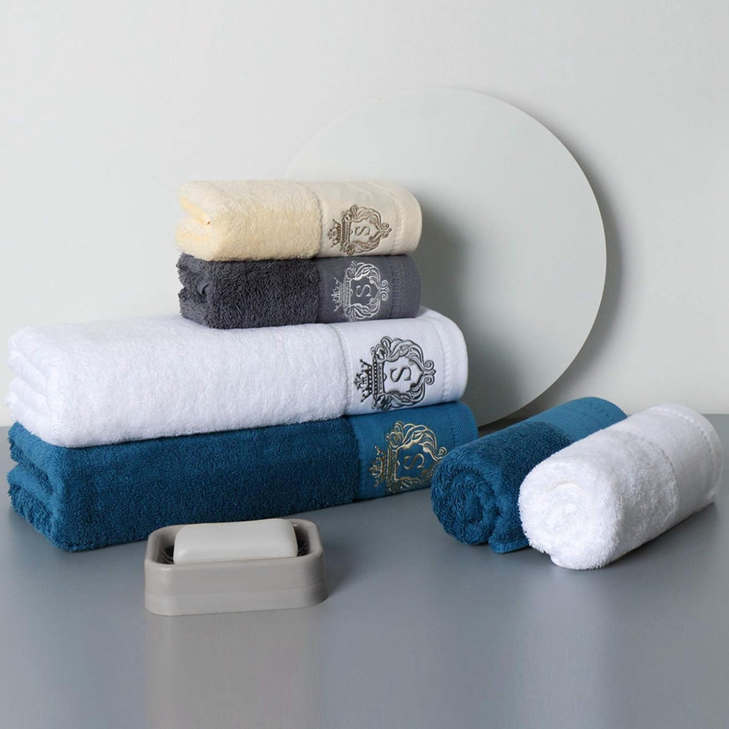 Premium 100% Pure Cotton Bath Towel Luxury Hotel & Spa Bathroom Hand Towels Embroidery Washcloth Decoration Bath
