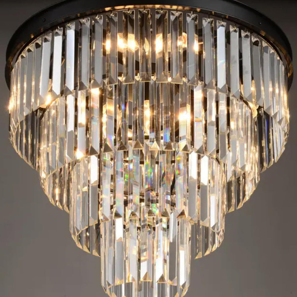 Chandelier Replacement Crystals, 3Pcs 3 Inch Single Hole Chandelier Crystals Triangular & Transparent Prisms for