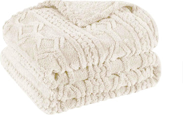 Fleece Boho Jacquard Blanket, Decorative Blankets, Fuzzy, Plush, Fluffy, Soft, Room Decor, Beautiful Cover, Comfort