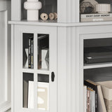 Corner Fireplace TV Stand for Television up to 55" with Storage Cabinets, Entertainment Center