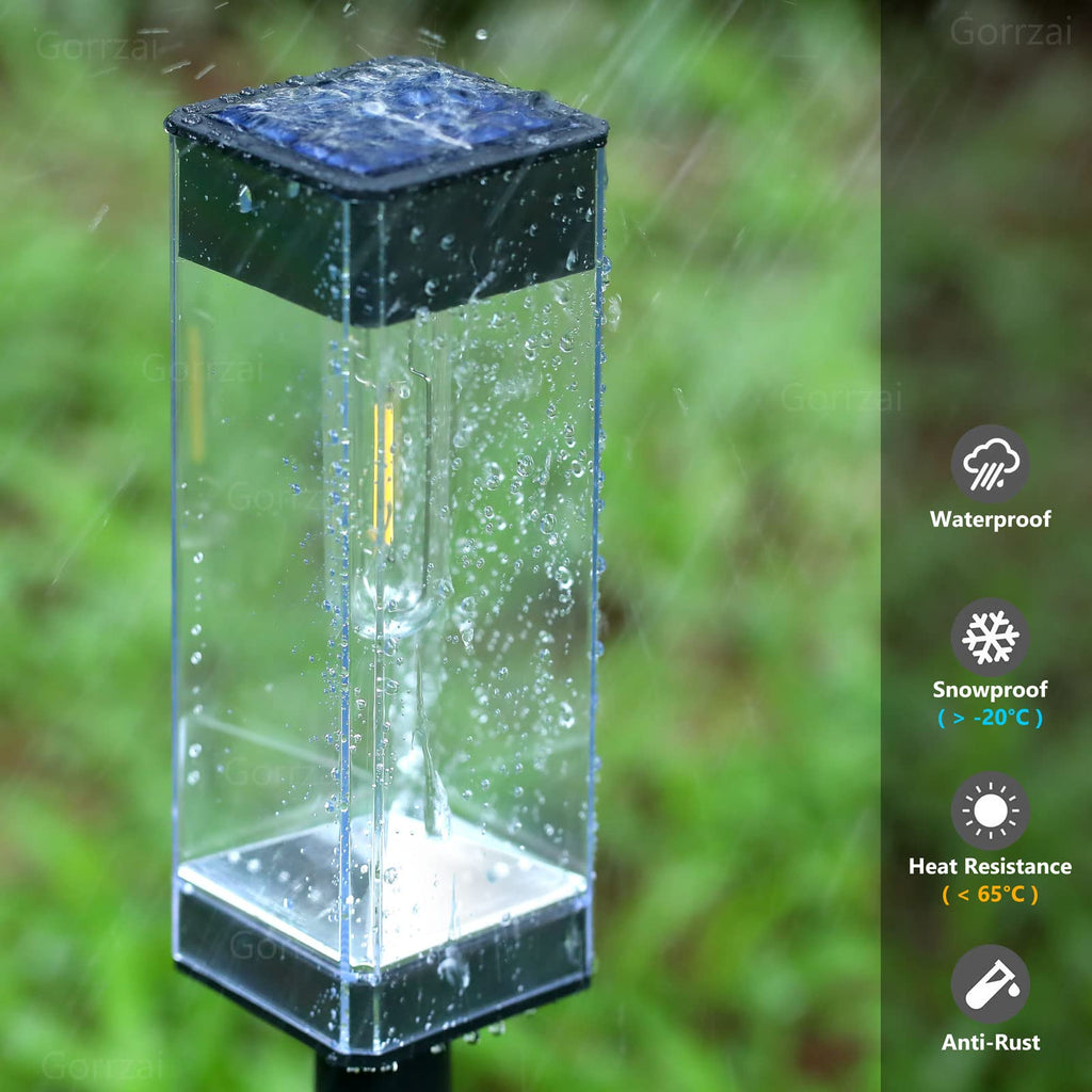 Solar Pathway Lights Outdoor Waterproof Landscape Lighting 4 Pack