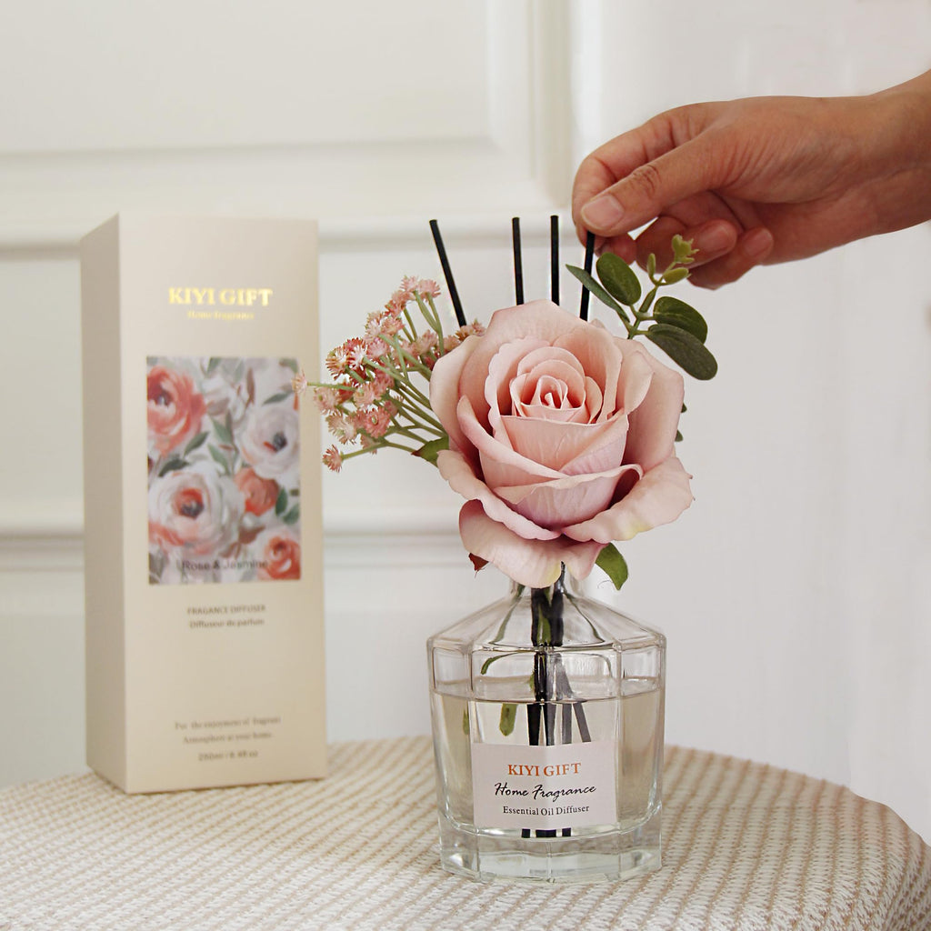 Reed Diffuser Set, 8.4 fl oz Scent Diffuser with 6 Reed Sticks, Home Fragrance, Up to 120 Day Long Lasting Scent, Reed
