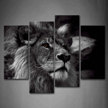 Black and White Lion Head Portrait Wall Art Painting Pictures Print On Canvas Animal The Picture Modern Decoration