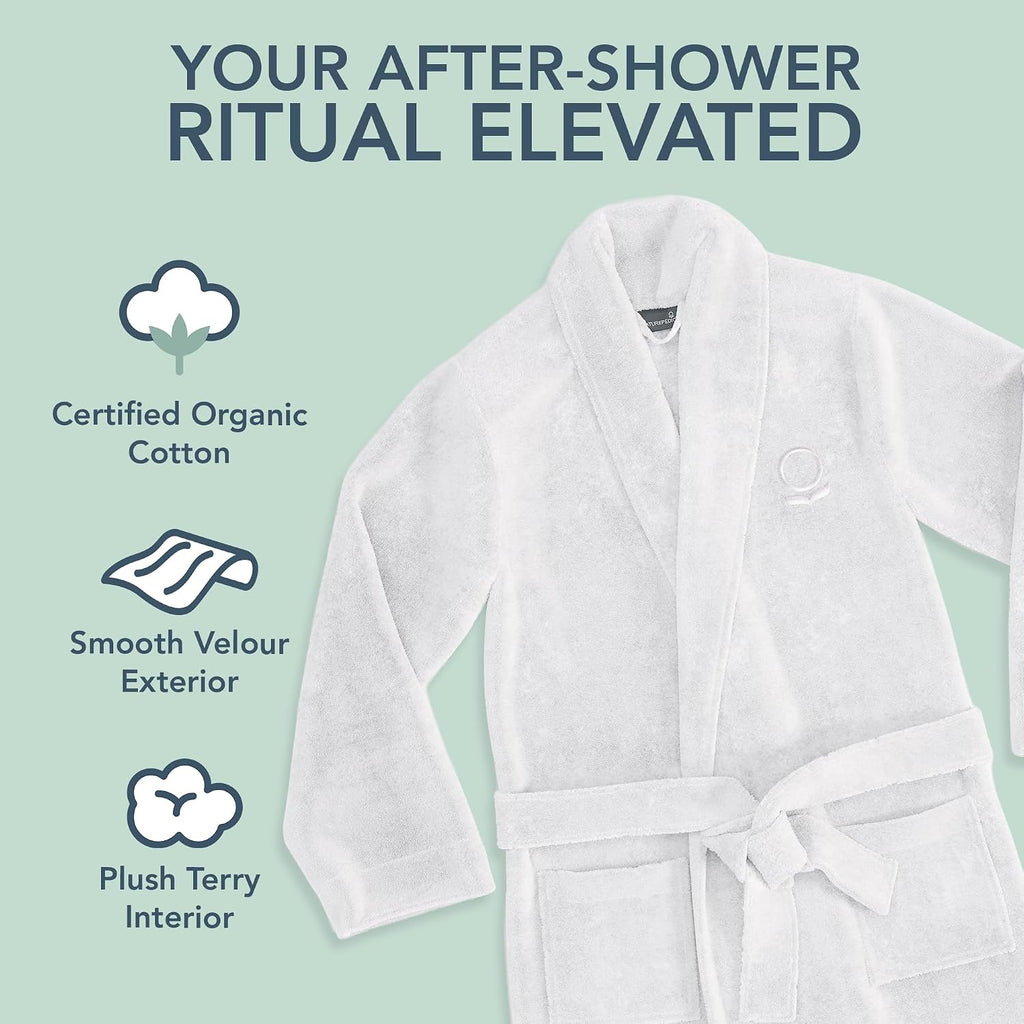 Premium Velour Bathrobe for Women - Absorbent and Thick Terry Cloth Interior