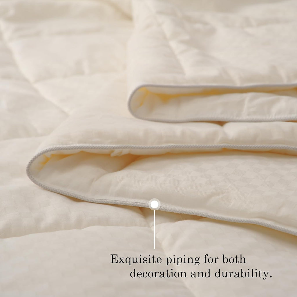 Wool Comforter Duvet Insert, 100% Australian Wool Filling with Soft Noiseless Cotton Shell
