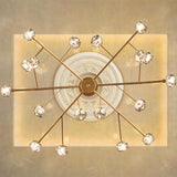 Modern Sputnik Chandelier 18-Light Crystal Pendant 43" LED Ceiling Light Pendant, Cut Crystal with G9 LED Bulbs (Gold) A116-B082VBH82Z