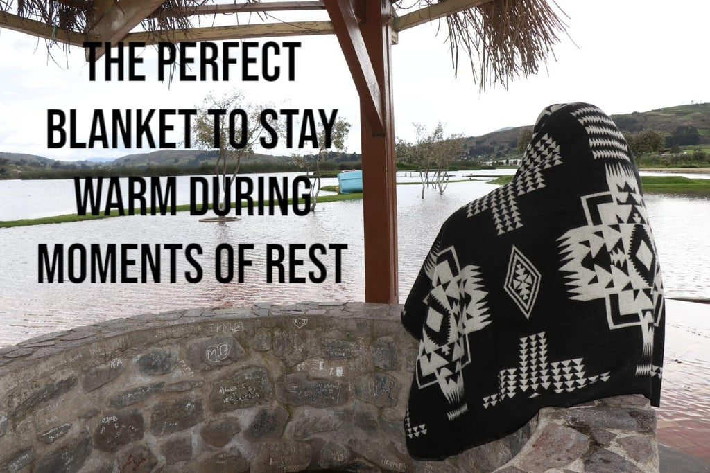 Premium Hypoallergenic Alpaca Wool Blanket - Reversible 2-in-1 Andean Geometric Throw, Ultra Soft Warm Lightweight