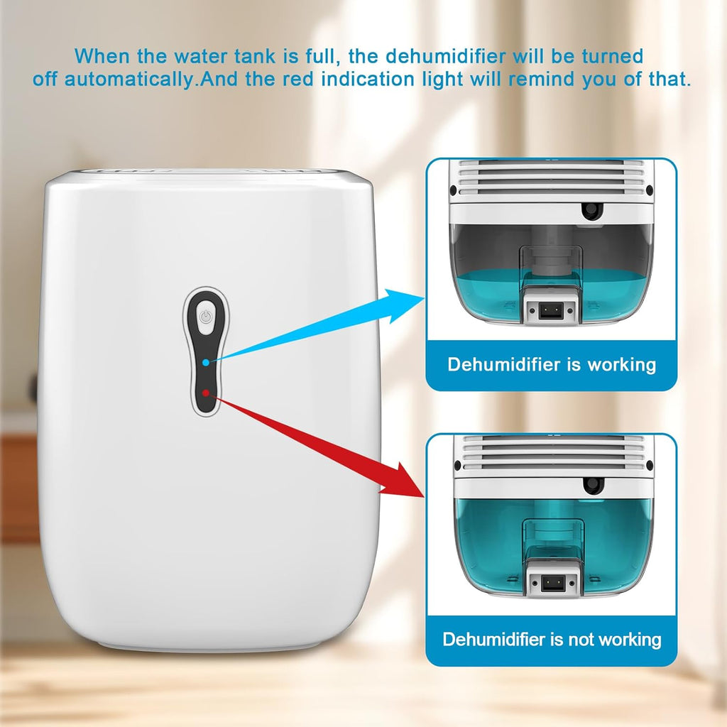 Dehumidifier with Drain Hose. Small Portable Dehumidifier. Auto