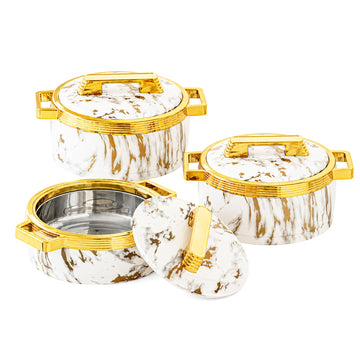 3 Piece Insulated Casserole Dishes with Lids, Thermal Serving Bowls Set