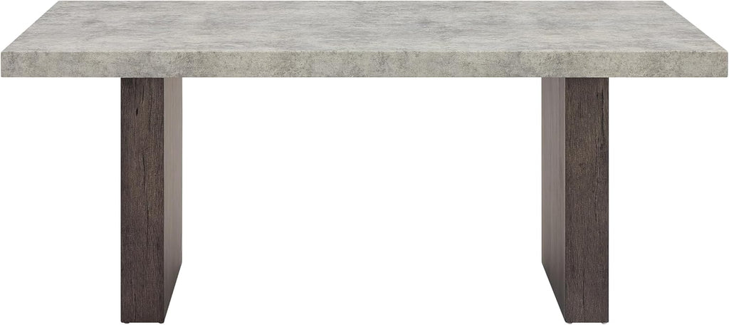 Sorlen Modern 72" Dining Table with 3D Faux Concrete Top