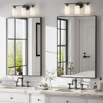 Bathroom Vanity Mirror for Wall, 2 Pack 24" x 36" Metal Framed Rectangular Bathroom Wall Mirror for Over