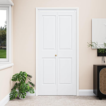 Bifold Doors for 36"x80" Opening, 4-Panel Bifold Closet Door with Hardware Kit, Interior Doors Foldi