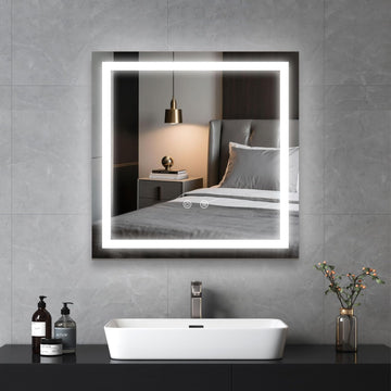 LED Bathroom Mirror, Vanity Mirror with Light for Wall 24"L x 24"W