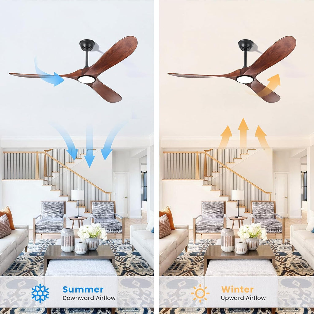 72 Inch Ceiling Fan with Light and Remote Control